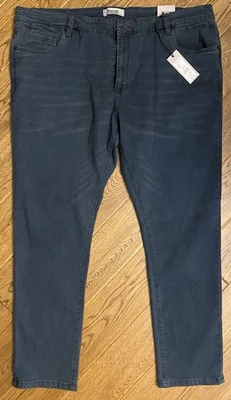 Kenneth Cole Regular Fit NWT Jeans 44 x 32 Zip Fly Mens Antique Blue Stretch New - Image 1 of 4