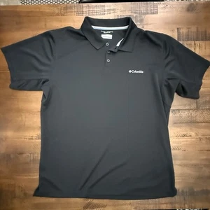 Columbia Men’s Omni Shade Polo Black Size XL Sun Protection - Picture 1 of 4