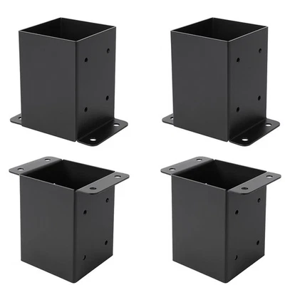 4X4/6X6 Concrete Deck Post Anchor Base Strong Steel Post Bracket Post Base - Image 1 of 4
