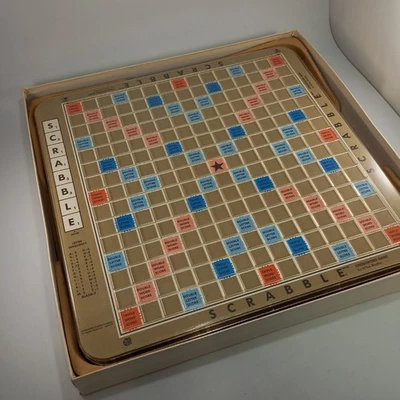 Scrabble Deluxe Edition Board Game 1989 Milton Bradley Vintage Complete Orig Box - Image 1 of 4