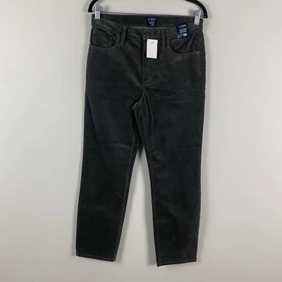 Pantalones de pana rectos vintage de tiro alto gris talla 29 de J.Crew Foto 1 de 4