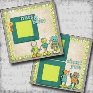 Nuts & Bolts - 2 Premade Scrapbook Pages - EZ Layout 5854 - Picture 1 of 2