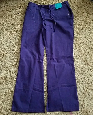 Pantalones Médicos Para Mujer Talla S Landau Púrpura Oscuro Acampanados ~ Foto 1 de 4