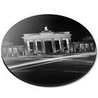 Round Mouse Mat (bw) - Cool Brandenburg Gate Berlin  #38942