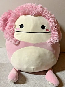 16 Zoll Brina the Big Foot rosa Squishmallows rosa flauschiges Haar weicher Bauch - Bild 1 von 12