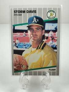 Fleer 1989 Baseball Card #6 Storm Davis Oakland Athletics