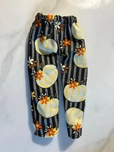 Pantalones negros de Halloween calabaza blanca se adapta a 12 pulgadas estante sentado elfo muñeca o duendecillo - Imagen 1 de 1