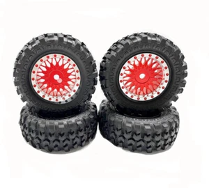 Aluminum Metal wheel Rim Rubber tires 4Pcs Fits For FMS 1/18 1/24 FCX24 Rc car - Picture 1 of 26