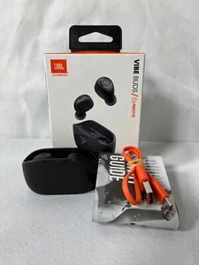 JBL Vibe Buds Black Water Resistant Hands Free Calls Wireless Bluetooth Earbuds - Picture 1 of 12