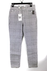 Pantalones de mezclilla INDIGO REIN talla 9 W29 L27 B/W Houndstooth a cuadros al por menor $49 - Imagen 1 de 3