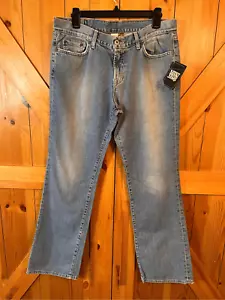Denim Lucky Brand Classic Rider taglia 12/31 effetto invecchiato altezza media nuovo con etichette (1837) - Foto 1 di 8