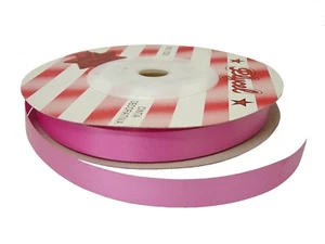 (01935) Decorative Gift Ribbon Roll 100 Yards Narrow 1.3 Cm Fuchsia Pink - Picture 1 of 1