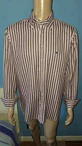 ETRO MILANO CAMICIA LILLA A RIGHE UOMO TAGLIA L COLLETTO 42CM 100% COTONE - Foto 1 di 13