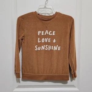 Little Co By Lauren Conrad Girls 8 Sustainable Brownish Orange Sweatshit - Picture 1 of 3