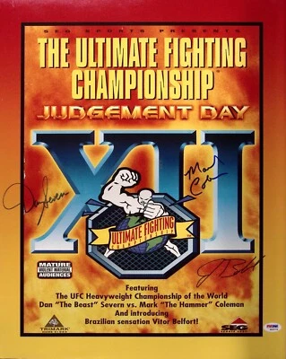 Mark Coleman Dan Severn Jerry Bohlander Signed UFC 12 16x20 Photo Poster PSA/DNA - Image 1 of 4