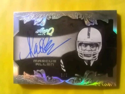 2017 Leaf Q Marcus Allen Auto SILVER On Card Autograph RARE & VERY NICE SSP #3/5 - Image 1 of 4