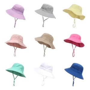 Baby Boy Girl Kid Bucket Fisherman Hat Sun Protection Summer Beach Travel Cap - Picture 1 of 19