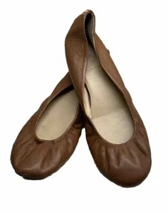 Ballerine J Crew in pelle marrone taglia 7,5 - Foto 1 di 9