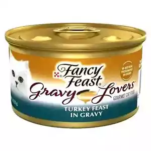 3 oz Cans (24 Pack). Purina Fancy Feast Gravy Lovers Wet Cat Food, Soft Turkey - Picture 1 of 7