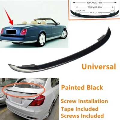 Universal Gloss Black Fit For Bentley Azure 07-10 Rear Trunk Lip Spoiler Wing Foto 1 de 4