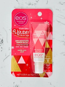 EOS Super Lip Balm Holiday Collection Candy Cane Swirl 24h Moisture Juicy Tube - Picture 1 of 1