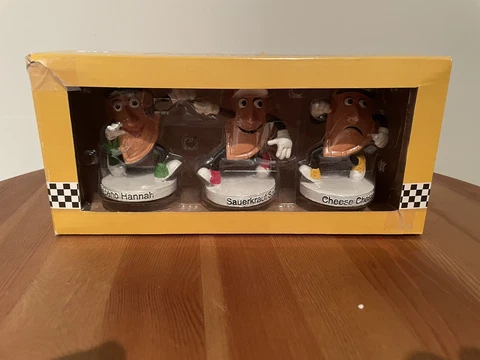 Pittsburgh Pirates Pierogy Figurines Racing Chester Saul Hannah In Original Box Cover