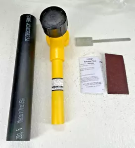 Molded MDPE Gas Tapping Tee 1-1/4" x 3/4" IPS w/ LYCO Excess Flow Valve EFV 1800 - Picture 1 of 24
