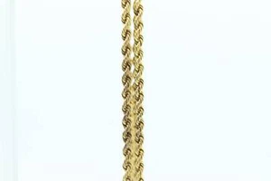 10k Rope Necklace. PERU 10k Hollow rope necklace. 20in 2mm wide st(50) - Picture 1 of 4