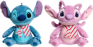 Disney Stitch Holiday Small Plush 2-Pack Stitch and Angel 8-Inch Stuffed Animal - Picture 1 of 6