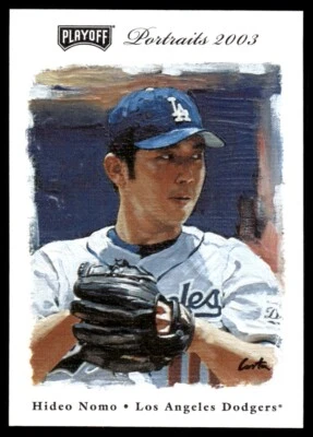 2003 Playoff Portraits Baseball Card Hideo Nomo Los Angeles Dodgers #17 NM - Image 1 of 2