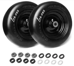 (Paquete de 2) Neumáticos para cortacésped 11x4,00-5 sin planos, buje de 3,4", neumático de césped para tractor liso sólido - Imagen 1 de 7
