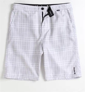 Hurley Legion Boardwalk Herren weiß kariert Hybrid Shorts Boardshorts neu mit Etikett - Bild 1 von 1