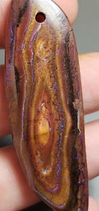 Colgante perforado ópalo de roca pulido Yowah púrpura matriz azul joyería 55,8 quilates - Imagen 1 de 16