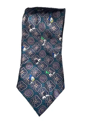 Mickey, Inc. 100% шелковый галстук Goofy Donald Mickey 59,5 «x 4» круиз носить винтажный новый с Ярлыками - Изображение 1 из 4