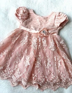 Nannette Pink Dress for Girls Elegant Dresses for Birthday Party 18-24 Month - Picture 1 of 6