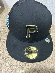 Cappello aderente New Era 59Fifty uomo donna berretto Pittsburgh Pirates. Taglia 7 1/4 - Foto 1 di 7