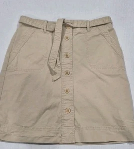 Tommy Hilfiger Damen Khaki Knopfleiste Gerader Knielanger Rock Größe 4 - Bild 1 von 18