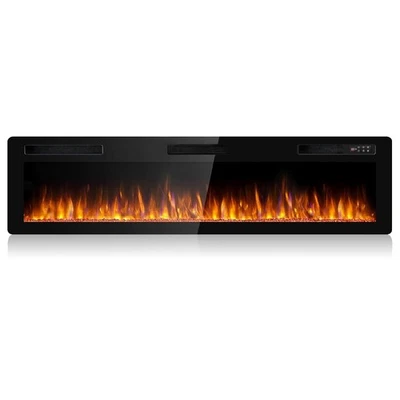 72 inch Ultra-Thin Silence Linear Electric Fireplace, Recessed Wall Mounted - Image 1 of 4