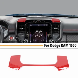 For Dodge Ram 1500 2019-2025 ABS Red Dashboard Center Console Storage Cover Trim - Picture 1 of 11