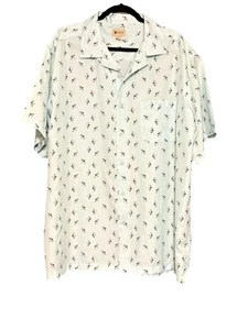 Haggar Mens Button-Up Short-Sleeve Margarita Shirt Size XX-Large Light Blue - Picture 1 of 8