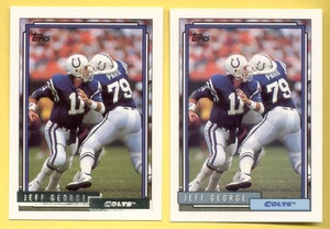 Tarjeta Topps 1992 Jeff George Indianapolis Colts + tarjeta insertada dorada - Imagen 1 de 1