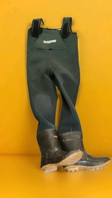 Hodgman Neoprene Chest Bootfoot Fishing Waders Size L Excellent Condition  - Image 1 of 3