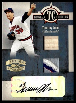 2005 Donruss Throwback Threads Collection Signature Material Combo Prime Tommy - Image 1 of 2