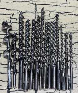 14 VTG Round Auger Drill Bit Mixed Tool Lot Snell Miller Falls Greenlee Rockford - Bild 1 von 14