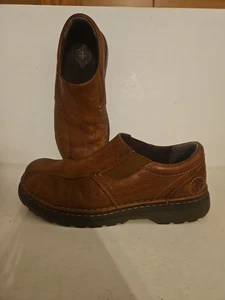 Dr. Marten Herren Tevin Braun Leder Slipper Halbschuhe Größe 10 - Bild 1 von 6