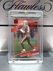 2021 Panini Clearly Donruss Tom Brady sharp card #44 SP Red Holo # 19/49 - Picture 1 of 2