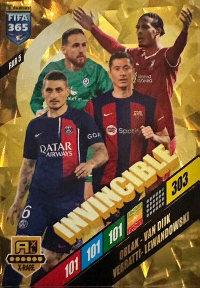 FIFA 365 2024 Adrenalyn XL RAR 5 - Invincible - Rare - Image 1 of 1