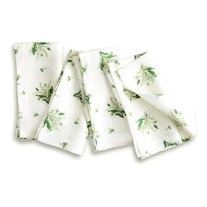 Solino Home Pure Linen Dinner Napkins 20 x20" for Fall - Lily of the Valley - Picture 1 of 4