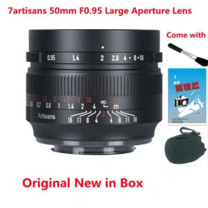7artisans 50mm F0.95 large aperture Manual Portrait Lens For RF Mount R5 R6 Rp - Picture 1 of 12