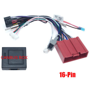 16-Pin Stereo Audio Wiring Harness Adapter w/ Canbus Box For Mazda 3/5/6/8/CX-7